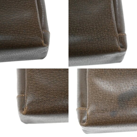 GUCCI One Handle Hand Bag Leather Brown Gold-plated Italy 68KA913 - Picture 7 of 16